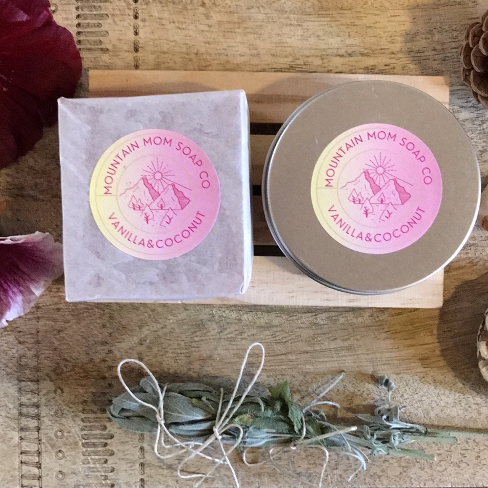 Set of 2 Vanilla&Coconut glycerin bar soap and body butter